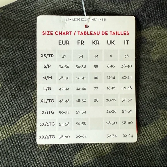 NWT Spanx Green Camo Leggings/Tights/Shapewear Ladies Size Medium (6/8) - Picture 10 of 14